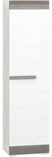 Stauraumschrank "Blanco" Garderobenschrank 55cm Pinie weiß grau MDF