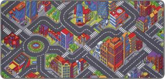 Primaflor Interaktiver Spielteppich Big City - 200x300 cm, Made in Europe Kinderteppich mit Straßenmotiv, Hochwertiger Straßen-Teppich für Kinder- und Spielzimmer, Spielmatte für Jungen und Mädchen