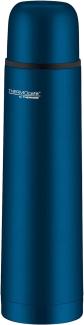 THERMOcafé by THERMOS Thermosflasche Edelstahl Everyday, Edelstahl blau 700ml, Isolierflasche 4058. 259. 075 auslaufsicher, Thermoskanne mit Becher hält 12 Stunden heiß, 24 Stunden kalt, BPA-Free