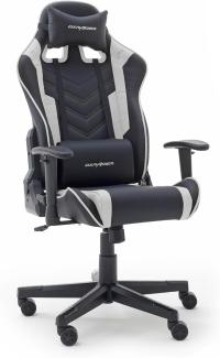 Robas Lund DX Racer Sport OK 132 Gaming Stuhl Bürostuhl Schreibtischstuhl mit Wippfunktion Gamer Stuhl Höhenverstellbarer Drehstuhl PC Stuhl Ergonomischer Chefsessel, schwarz-weiß