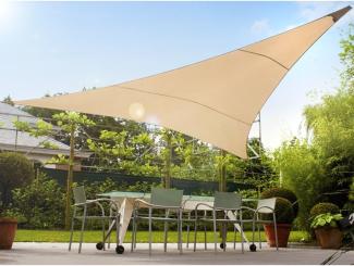 greenBlue GB502 garden sail UV shade polyester 5m triangle cream hydrophobic surface