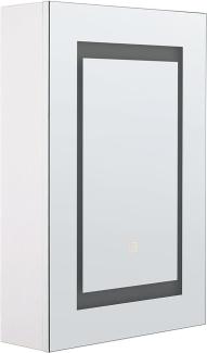 Bad Spiegelschrank weiß / silber mit LED-Beleuchtung 40 x 60 cm MALASPINA