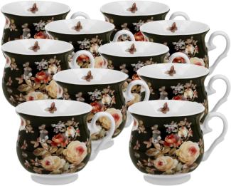 DUO FLORAL Becher 500 ml WARDA New Bone China Porzellan