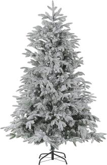 Künstlicher Weihnachtsbaum schneebedeckt 180 cm weiß BASSIE
