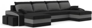 Sofa mit Schlaffunktion in U-Form EVELYN 3,325x75x140,haiti 17/haiti 14, links