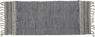 Dmora Moderner Boston-Teppich, Kelim-Stil, 100% Baumwolle, schwarz, 180x60cm