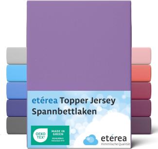etérea Jersey Topper Spannbettlaken Spannbetttuch Violett 180x200 - 200x200 cm