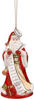 Goebel Figur Jahresglocke Santa 2020, Fitz & Floyd, Weihnachten, Steingut, Bunt, 51001321