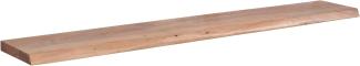 KADIMA DESIGN Rustikales Wandregal aus indischen Akazienholz - Einzigartiges Unikat mit Baumkante. Große: 160x26x4