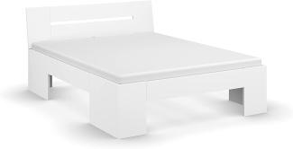 Rauch Möbel Tinda Bett Futonbett in Weiß, Liegefläche 140x200 cm, Gesamtmaße B/H/T 145x84x214 cm