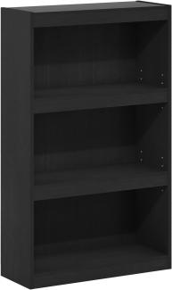 Furinno Jaya Enhanced Home Bücherregal, 3 Ebenen, verstellbar, Technisches Holz, Blackwood