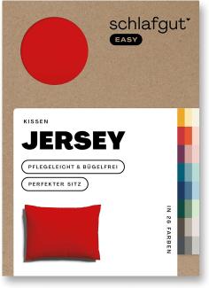 Schlafgut Kissenbezug EASY Jersey | Kissenbezug einzeln 70x90 cm | red-deep