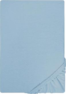 Castell Jersey-Stretch Spannbettlaken 180x200 cm - 200x200 cm Blau
