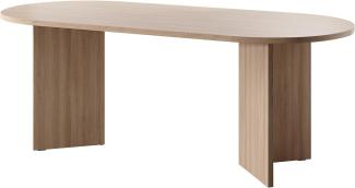 Selsey OVO Esstisch, Engineered Wood, Eiche, 204 cm