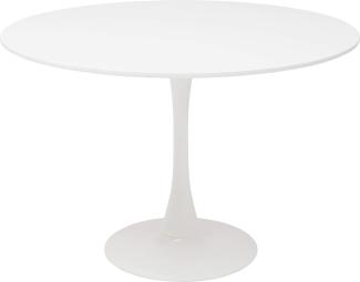 Kare Design Tisch Schickeria Weiß Ø110, 74x110x110cm