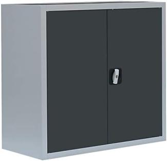 Stahl-Aktenschrank Metallschrank abschließbar Büroschrank Stahlschrank Lichtgrau/Anthrazit 750 x 800 x 383 mm 530308