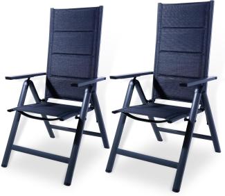 CCLIFE Gartenstühle Klappbar aus Premium Aluminium Balkonstuhl Gartenstuhl Belastbarkeit 110 kg Klappstuhl verstellbar