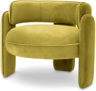 Casa Padrino Luxus Samt Sessel Vintage Grün 80 x 71 x H. 68,5 cm - Wohnzimmer Sessel - Hotel Sessel - Wohnzimmer Möbel - Luxus Möbel - Wohnzimmer Einrichtung - Luxus Einrichtung - Möbel Luxus