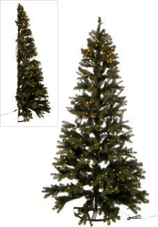 Halber Weihnachtsbaum für die Wand mit Beleuchtung (225 cm)