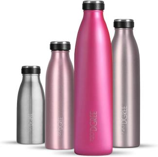 720°DGREE Trinkflasche Doppelwandig Edelstahl 500ml Isolierflasche “milkyBottle“ fuchsia pink