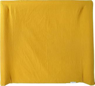 Blausberg Baby - Bezug kompatibel mit IKEA-Wickelauflage Vädra 74x80 cm – in Senf-Gelb - aus 100% Baumwolle-Musslin, Oeko-Tex ® Standard 100 zertifiziert
