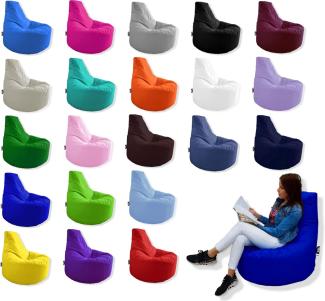 Patchhome Gamer Kissen Lounge Kissen Sitzsack Sessel Sitzkissen In & Outdoor geeignet fertig befüllt | Orange - Ø 75cm x Höhe 80cm - in 2 Größen und 25 Farben