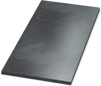 AUPROTEC Tischplatte 19mm Schiefer 1500 x 800 mm Holzplatte Dekor Spanplatte mit Umleimer ABS Kante Auswahl: 150 x 80 cm