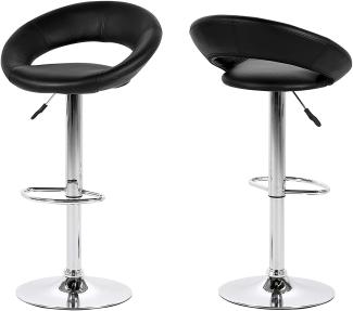 2x PKline Barhocker in schwarz Barstuhl Stehhocker Küchenstuhl Stuhl