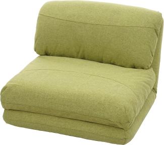 Schlafsessel HWC-E68, Schlafsofa Funktionssessel Klappsessel Relaxsessel, Stoff/Textil ~ grün
