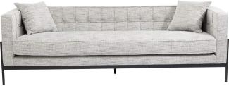 Kare Design Sofa Loft Salt & Pepper, 3-Sitzer sofa in Schwarz Weiß mit schwarzen Füßen, inkl. 2 Kissen, (B/H/T) 226x70x80cm