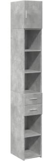 Hochschrank Schmal Betongrau 30x42,5x225 cm Holzwerkstoff 3281269