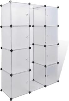 vidaXL Modularer Schrank mit 9 Fächern 37×115×150 cm Weiß