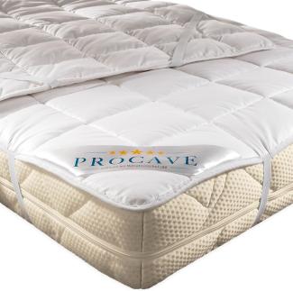 PROCAVE weiches Unterbett aus 100% Baumwolle, atmungsaktiver Matratzen-Schoner, hochwertige Matratzentopper, Matratzen-Auflage 80x190 cm