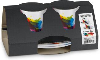 KÖNITZ 2er Geschenkset Espresso 85 ml - On Colour - FLOW aus Porzellan / Designbecher