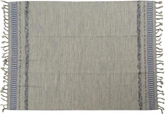Dmora Moderner Boston-Teppich, Kelim-Stil, 100% Baumwolle, grau, 200x140cm