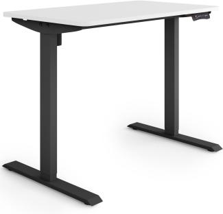 ESMART Germany ETX-121BW 100x60cm Weiß Ergonomischer Steh-Sitz-Schreibtisch Stufenlos elektrisch höhenverstellbar 73,5-123,5cm 3X Memory Aktivitätserinnerung Soft-Start/Stopp Schnelle Montage