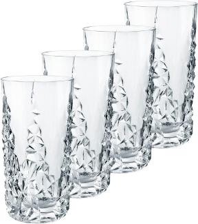 Nachtmann Sculpture Longdrink, 4er Set, Longdrinkglas, Trinkglas, Cocktailglas, Kristallglas, 420 ml, 101967