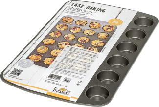 Birkmann Easy Baking Mini-Muffinform, Muffin Form, Kuchenform, Tortenform, Anithaft, 39 cm, 881112