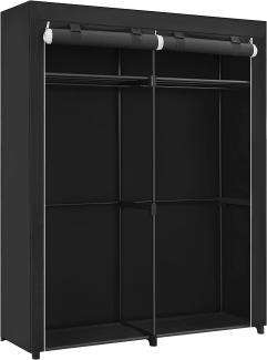 'RYG02BK' Stoffschrank mit 2 Kleiderstangen, schwarz, 140 x 43 x 174 cm
