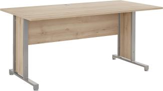 MAJA Möbel System Sets Schreibtisch, Holzwerkstoff melaminharzbeschichtet, Edelbuche, B/H/T: ca. 160x67x80 cm
