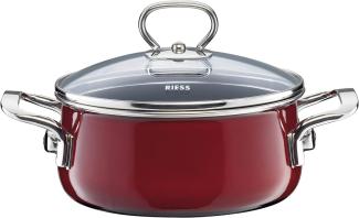 Riess Riess pot low with lid 16cm Rosso