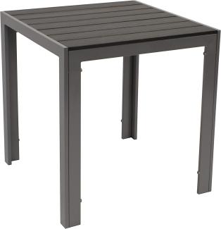 Tisch SORANO 70x70cm, Alu + Kunstholz grau