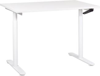 Schreibtisch weiß 120 x 72 cm manuell höhenverstellbar DESTIN IV