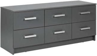 Inter Link Kommode Dielenschrank Modernes Sideboard Beistellschrank 6 Schubladen in Grau