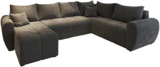 Sofa mit Schlaffunktion in U-Form MOLISA 2, 303x82x208, Cosmic 160, Rechts