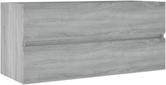 Waschbeckenschrank Grau Sonoma 100x38,5x45 cm Holzwerkstoff