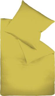 Fleuresse Mako-Satin-Bettwäsche colours oliv 7049 Größe 135 x 200 cm + 80 x 80 cm Kissenbezug