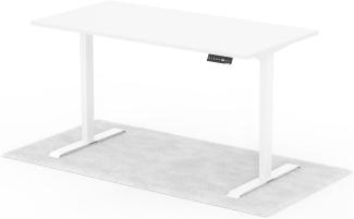 elektrisch höhenverstellbarer Schreibtisch DESK 160 x 80 cm - Gestell Weiss, Platte Weiss
