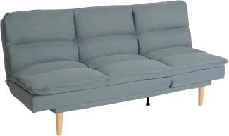 Schlafsofa HWC-M79, Gästebett Schlafcouch Couch Sofa, Schlaffunktion Liegefläche 180x110cm ~ Stoff/Textil blau-grau