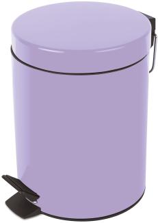 Spirella Kosmetikeimer "Sydney Lavendel Lila" Mülleimer Treteimer Abfalleimer - 3 Liter – mit herausnehmbaren Inneneimer